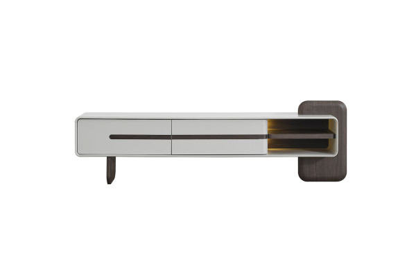 Weißes Lowboard Modernes RTV 2-türiges Wohnzimmer Sideboard Holzmöbel
