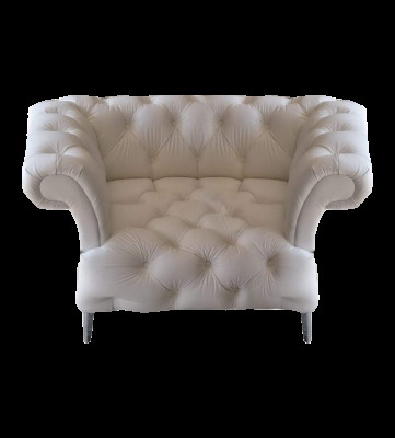 Sessel Weiß Chesterfield Polstermöbel Leder Sitz Modern Einrichtung Neu Möbel