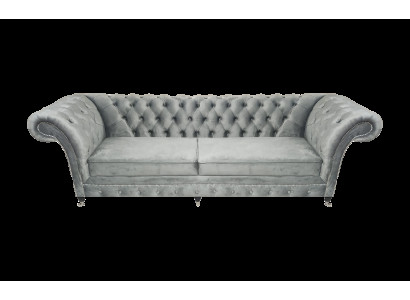 Polstermöbel Grau Sofa Zweisitzer Couch Designer Wohnzimmer Möbel Chesterfield