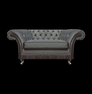 Grau Polstermöbel Sessel Designer Einrichtung Wohnzimmer Neu Chesterfield