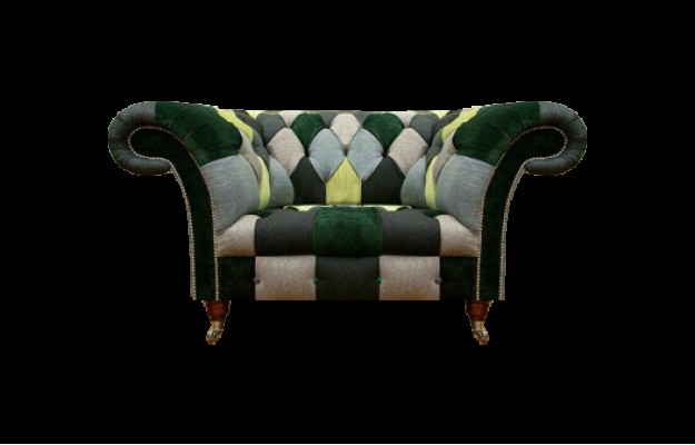 Textil Stoff Sessel Modern Einrichtung Sitzmöbel Polstersessel Chesterfield