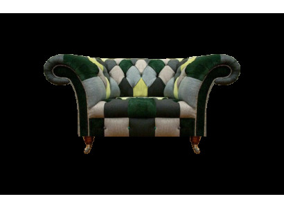 Textil Stoff Sessel Modern Einrichtung Sitzmöbel Polstersessel Chesterfield
