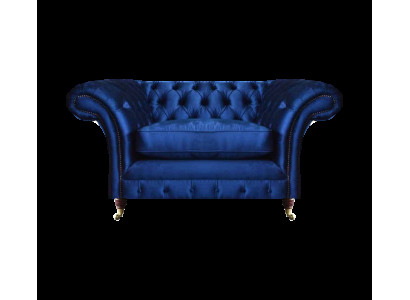 Blau Sessel Modern Chesterfield Sitzmöbel Luxus Wohnzimmer Einrichtung