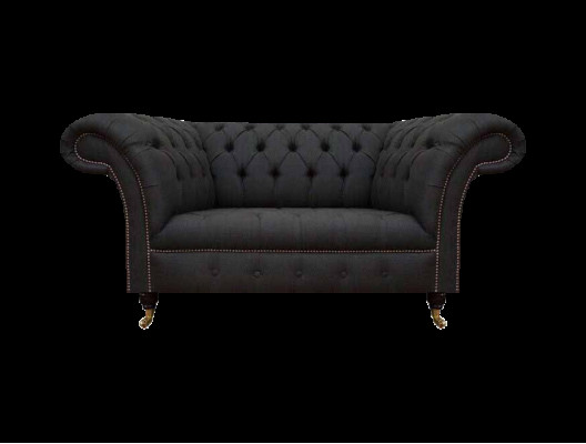 Luxus Chesterfield Sofas Designer Schwarzer Zweisitzer Wohnzimmer Möbel