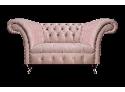 Chesterfield Rosa Zweisitzer Wohnzimmer Luxuriöse Polster Möbel Couch