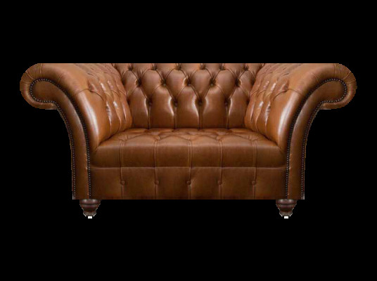 Brauner Chesterfield Leder Zweisitzer Designer Kunstleder 2-Sitzer Sofa