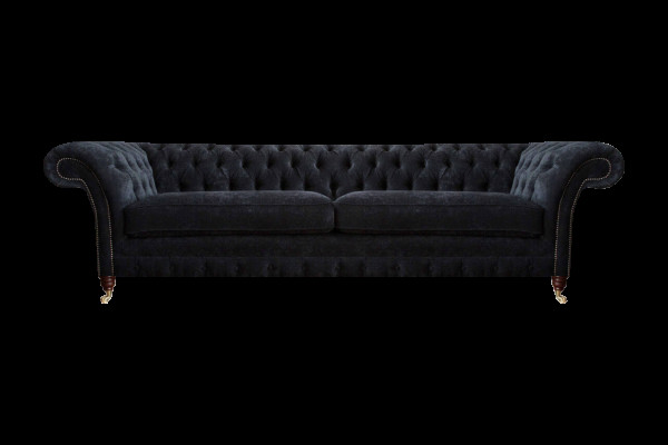 Luxuriöser Chesterfield Polster Zweisitzer Designer Stoffcouchen Möbel