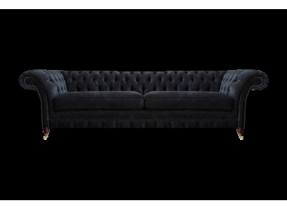 Luxuriöser Chesterfield Polster Zweisitzer Designer Stoffcouchen Möbel