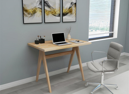 Stilvoller Beiger Schreibtisch Moderne Ablagentische Luxuriöse Holz Möbel