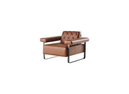Sessel Braun 1-Sitzer Chesterfield Design Modern Orignal Vielseitig