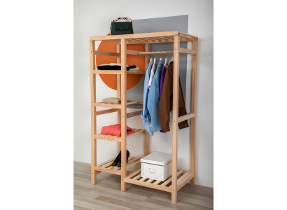 Garderobe Beige Regal Schrank Kleider Schrank Möbel Modern Garderoben Holz