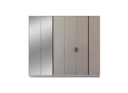 Hellgrauer Kleiderschrank Designer Schlafzimmer Schränke Luxus Holzmöbel