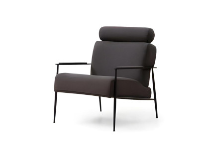 Sessel Grau Einfarbig Modern Design Stil Textil Material Wohnzimmer