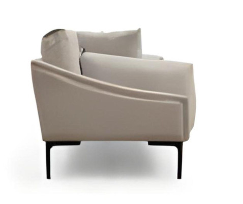 Wohnzimmer-Set 2tlg 3-Sitzer Sofa Sessel Weiß Textil Wohnzimmer Modern