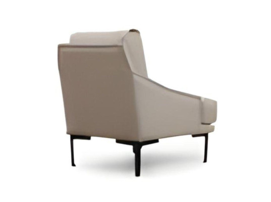 Sessel Weiß Einfarbig Modern Design Stil Wohnzimmer Arbeitszimmer Textil