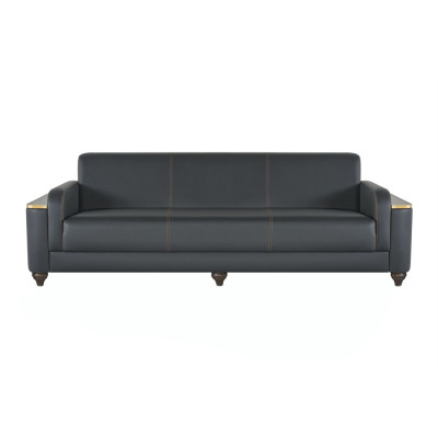 Wohnzimmer Arbetiszimmer Set 4tlg 3-Sitzer Sessel Couchtisch Braun Farbe