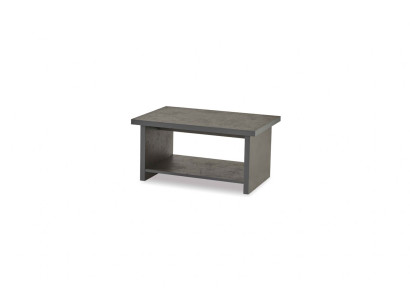 Couchtisch Grau Einfarbig Modern Arbeitszimmer Rechteckig Form mit Regal