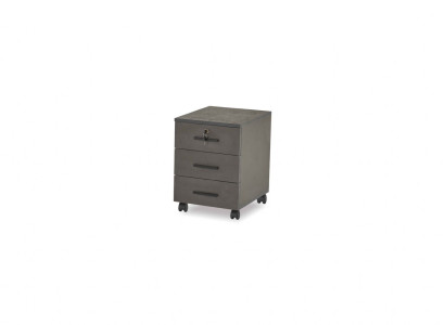 Aktenschrank Grau Einfarbig Arbeitszimmer Modern Design mit Schubladen