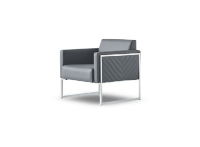 Sessel Arbeitszimmer 1-Sitzer Grau Einfarbig Modern Design Wohnzimmer