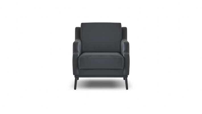 Arbeitszimmer-Set 4tlg 2x S-Sitzer 2x Sessel Dunkelgrau Einfarbig Modern