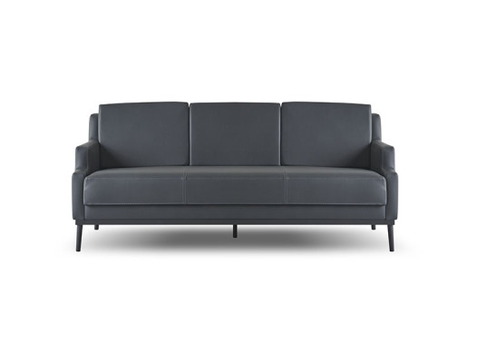 Arbeitszimmer-Set 4tlg 3-Sitzer 2x Sessel Couchtisch Dunkelgrau Braun