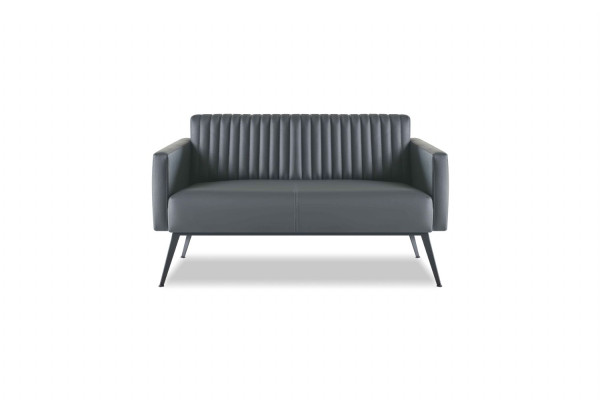 Arbeitszimmer-Set 5tlg 2x 2-Sitzer 2x Sessel Couchtisch Schwarz Braun