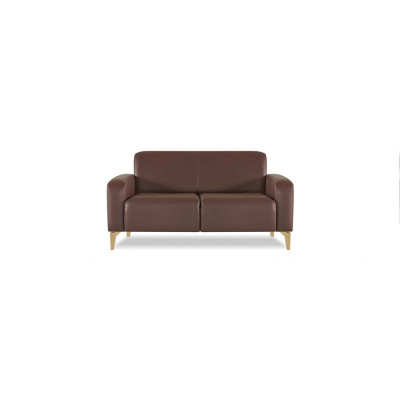 Exklusive Braune Arbeitszimmer Möbel Designer Couchtisch Sessel 2x Sofas