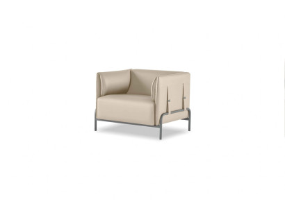 Sessel Beige Einfarbig Muster Arbeitszimmer Modern Design Stil Wohnzimmer
