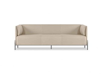 Arbeitszimmer-Set 3-Sitzer Sofa Beige Modern Design Wohnzimmer Kissen