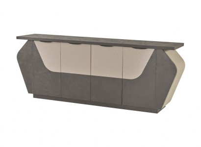 Arbeitszimmer Sideboard Aktenschrank Grau Zweifarbig Stauraum Modern