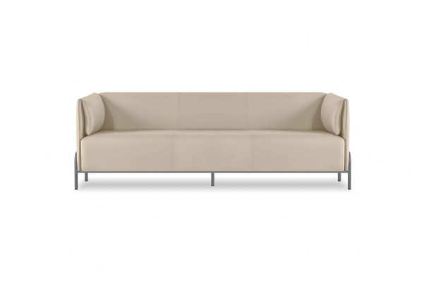 Arbeitszimmer-Set 3tlg Beige 3-Sitzer 2x Sessel mit Kissen Wohnzimmer