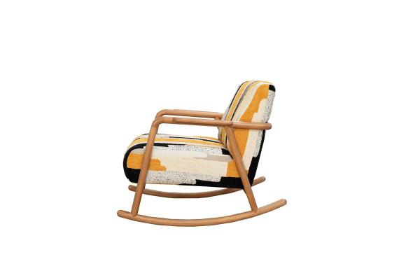 Designer Schaukelstuhl Wohnzimmer Einsitzer Bunder Einsitzer Holzgestell