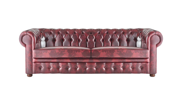 Klassisches Ledersofa Sofas 3-Sitzer Sofagarnitur Sessel Chesterfield Set 3tlg.