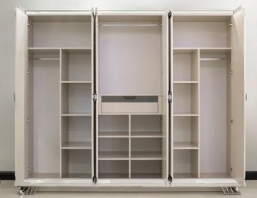 Luxus Kleiderschrank Hochglanz Schlafzimmer Weiß Holz Moderne Schränke