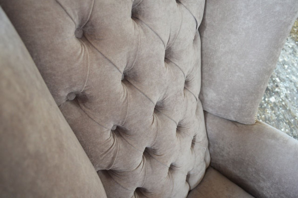 Ohrensessel Sessel Fernseh Design Polster Sofa Couch Chesterfield Textil Neu 363