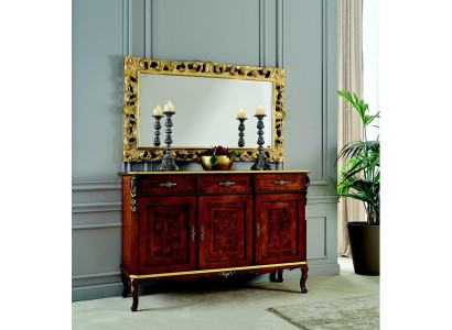 Design Möbel Stil Barock 2tlg Kommode Spiegel Holz Italienischer Stil Designer