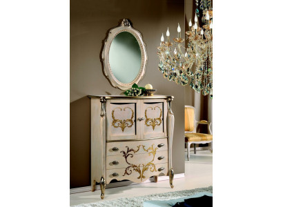 Design Barock Anrichte Schlaf Wohnzimmer Kommode Sideboard Holz