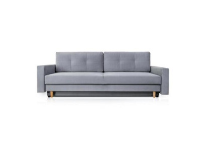 Komfortables und funktionales ausziehbares 3-Sitzer-Sofa in hellgrauer Farbe im modernen Stil