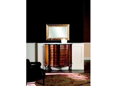 Kommode Holz Möbel Barock mit Spiegel 2tlg Garnitur Luxus Italienische