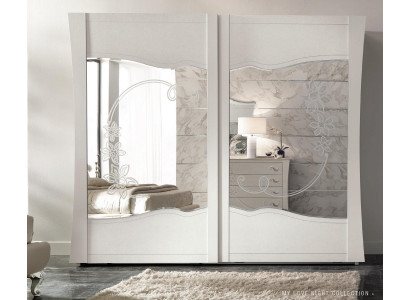 Kleiderschrank Schwebetüren Schlafzimmer Holz Schrank Schränke Holz Spiegel Neu