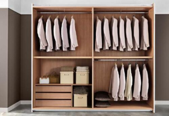Kleiderschrank mit Schwebetüren Schlafzimmer Schrank Schränke Holz Design Modern