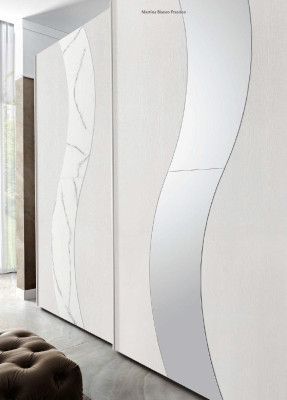 Kleiderschrank mit Schwebetüren Schlafzimmer Schrank Schränke Holz Design Modern