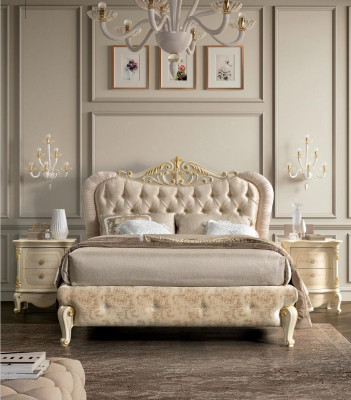 Bett Möbel Doppelbett Chesterfield Schlafzimmer Möbel Design Betten Italien Neu