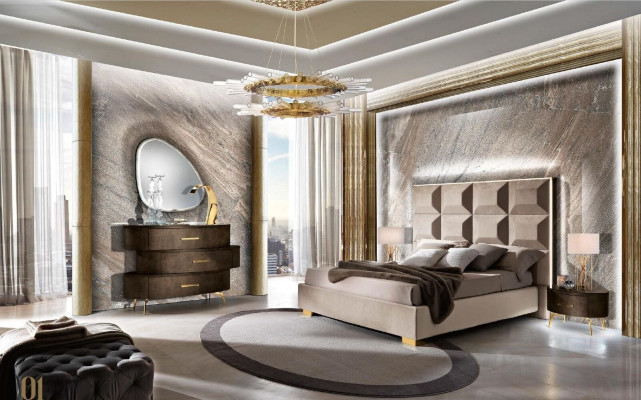 Bett Luxus Betten Bettrahmen Holz Schlafzimmer Doppel Ehe Italienische Möbel Neu