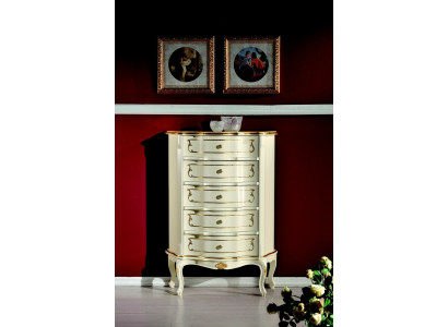 Italienische Möbel Luxus Stil Barock Weiß Schrank Kommode Designer Möbel