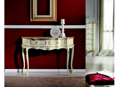 Design Möbel Stil Barock Luxus Konsolentisch Weiß Holz Italienische Tisch Tische