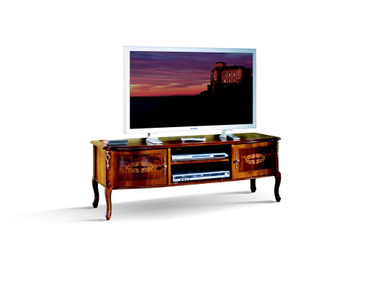 Tv Lowboard RTV Schrank Tisch Wohnzimmer Holz Möbel Barock Stil