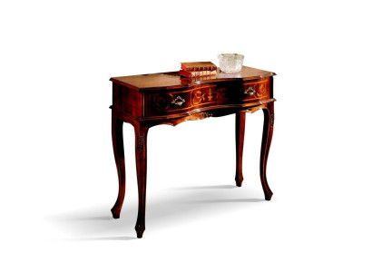 Holz Italienische Möbel Konsolentisch Braun Möbel Stil Barock Design Konsolen