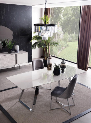 Komplett Set Esstisch 4x Stühle Esszimmer Set Ess Gruppe Tisch Tische 5tlg