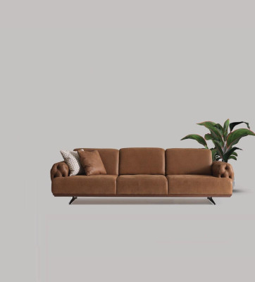 Sofagarnitur 4tlg. Set Couch Sofa Möbel Garnitur Design Chesterfield